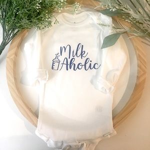 MILK DRUNK 🍼Long sleeve onsie 6-9 mos